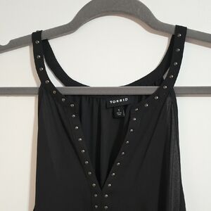 Torrid Black Studded Blouse Size 16